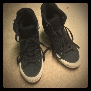 Wedge heel black size 7 Converse